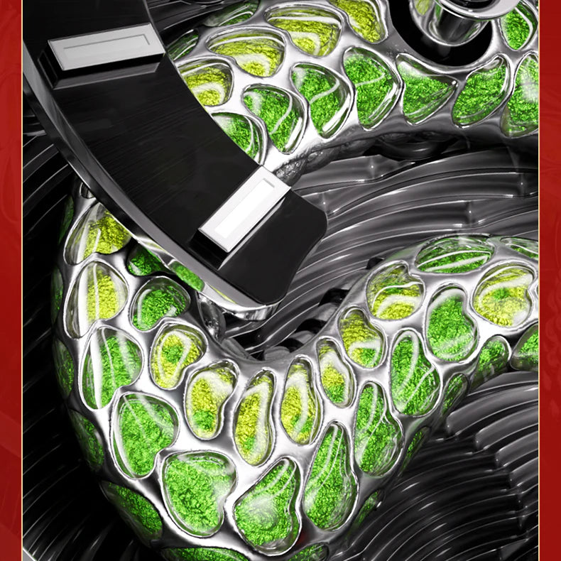 Craftmanship Series Silver Enamel Snake Automatic Chiming Watch