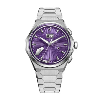 Wheat Ear Pattern Grade 5 Titanium Guilloché Chiming Watch 2.0 – Purple