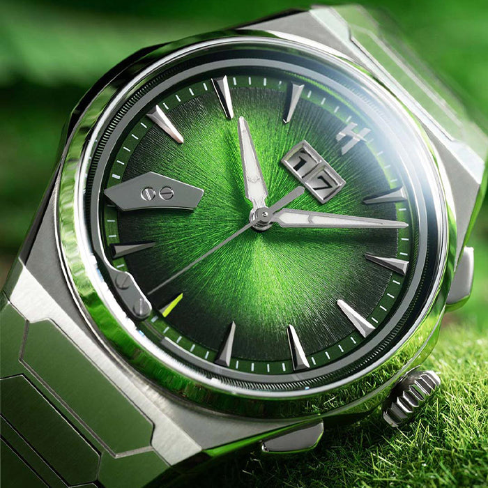 Sound Of Nature Hand-Engraved Brushed Dial Green Titanium Chiming Limited Edition Automatic Watch