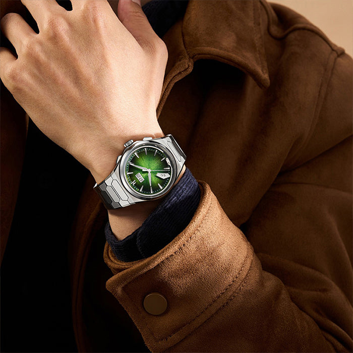 Sound Of Nature Hand-Engraved Brushed Dial Green Titanium Chiming Limited Edition Automatic Watch