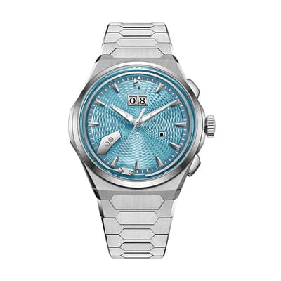 Wheat Ear Pattern Grade 5 Titanium Guilloché Chiming Watch 2.0 – Light Blue