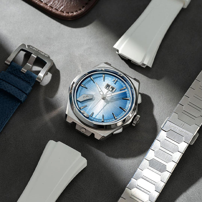 Sound Of Nature Hand-Engraved Brushed Dial Blue Titanium Chiming Limited Edition Automatic Watch