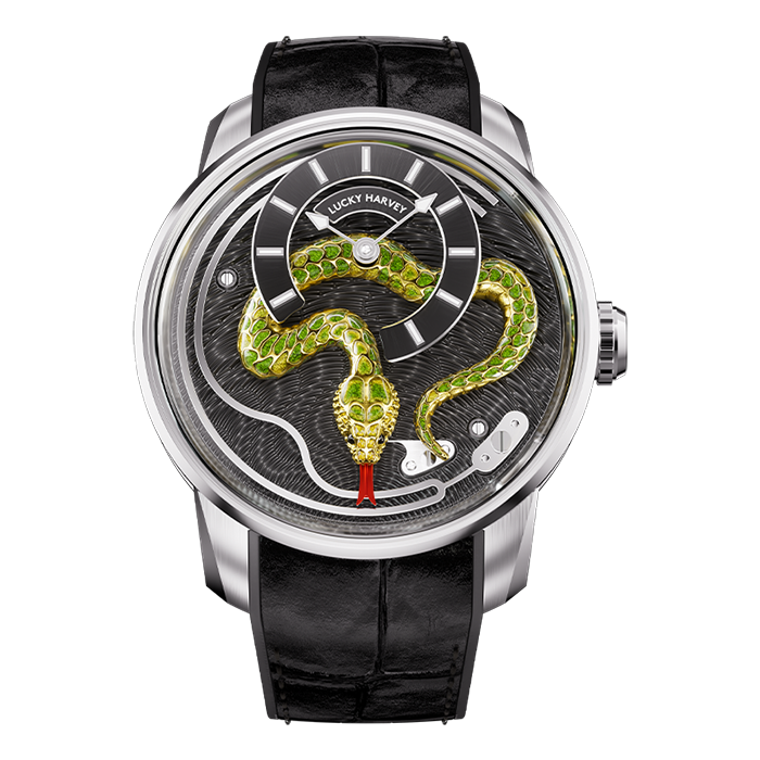 Craftmanship Series Silver Enamel Chiming Snake Limited Edition Automatic Watch