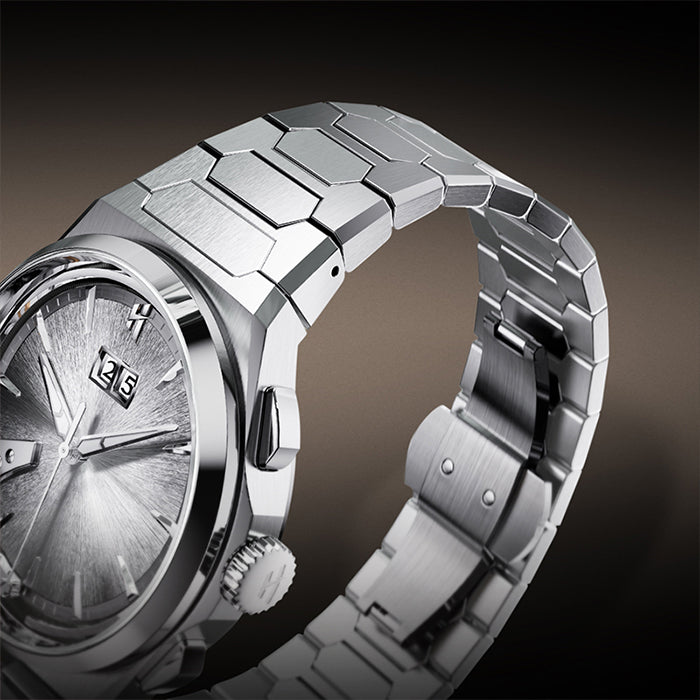 Sound Of Nature Hand-Engraved Brushed Dial Silver Titanium Chiming Limited Edition Automatic Watch