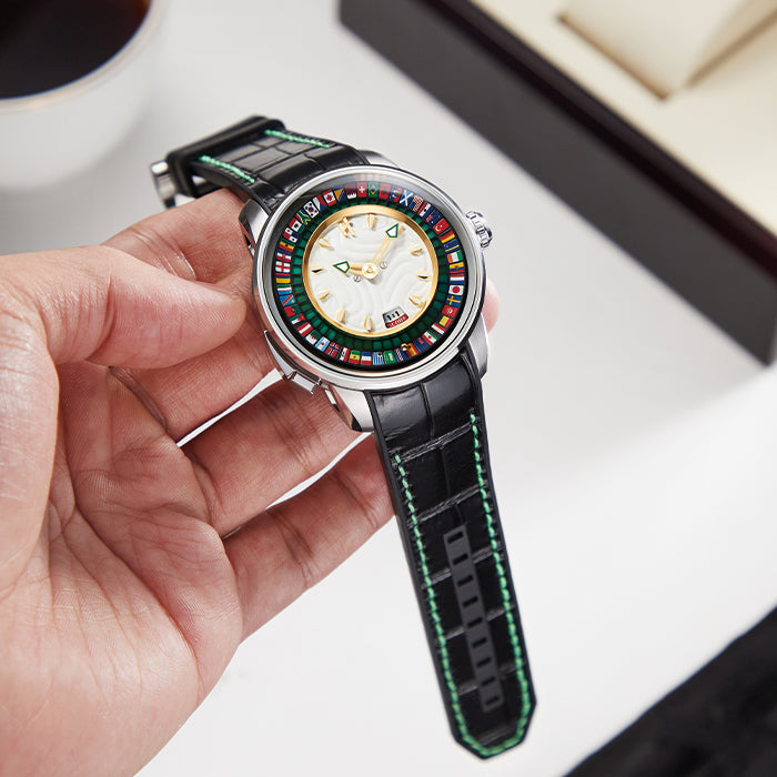 Sports Series Silver World Football Limited Edition Automatic Watch