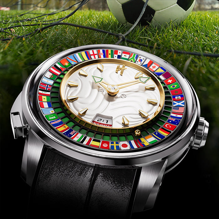 Sports Series Silver World Football Limited Edition Automatic Watch