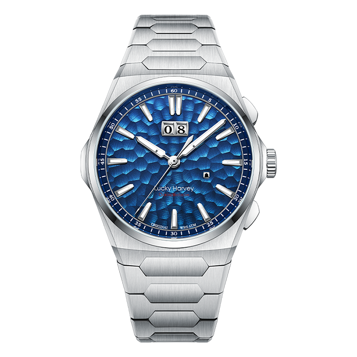 Lucky Harvey Ocean Blue Hammer Chiming Watch | Hour Repeater 300 Lucky Harvey Ocean Blue Hammer Chiming Watch | Hour Repeater 300