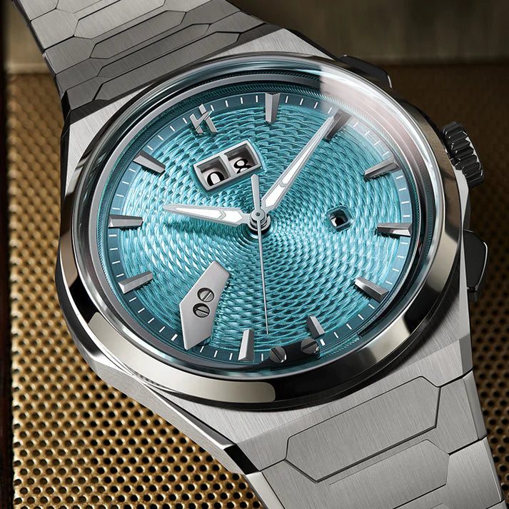 Sound Of Nature Guilloche Dial Ice Blue Titanium Chiming Limited Edition Automatic Watch