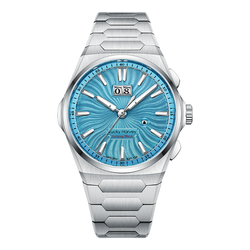 Lucky Harvey Sound of Nature Ice Blue chiming watch — Christmas luxury watch gift