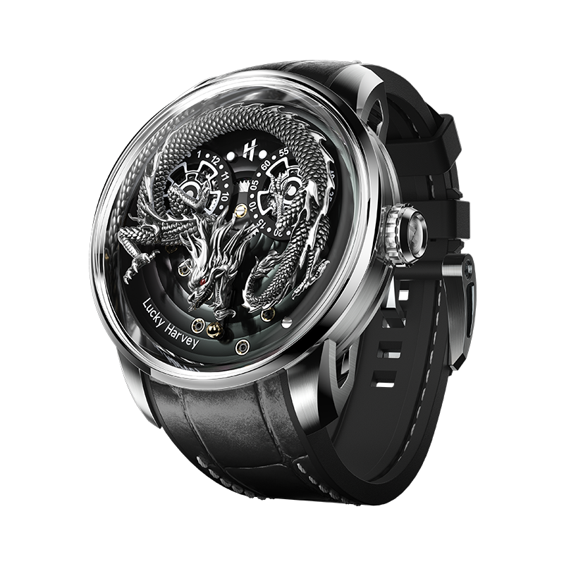 Lucky Harvey silver dragon automatic watch — guide to mechanical precision