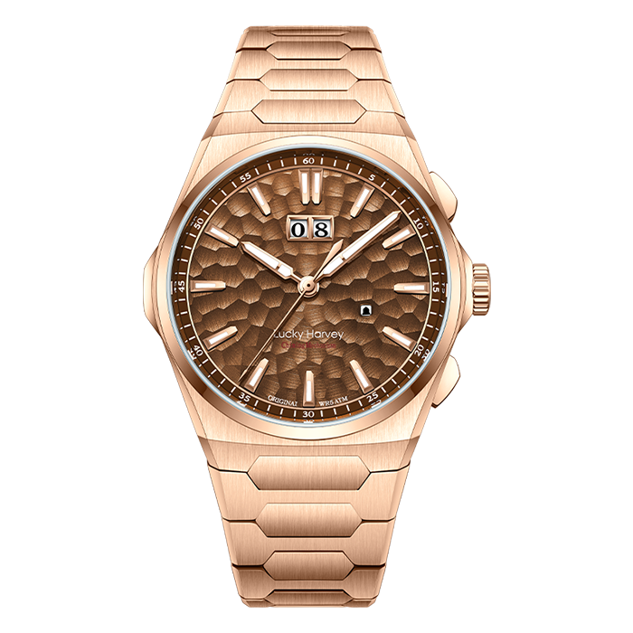 Lucky Harvey Sound of Nature Big Date Rose Gold Hammer Chiming automatic watch