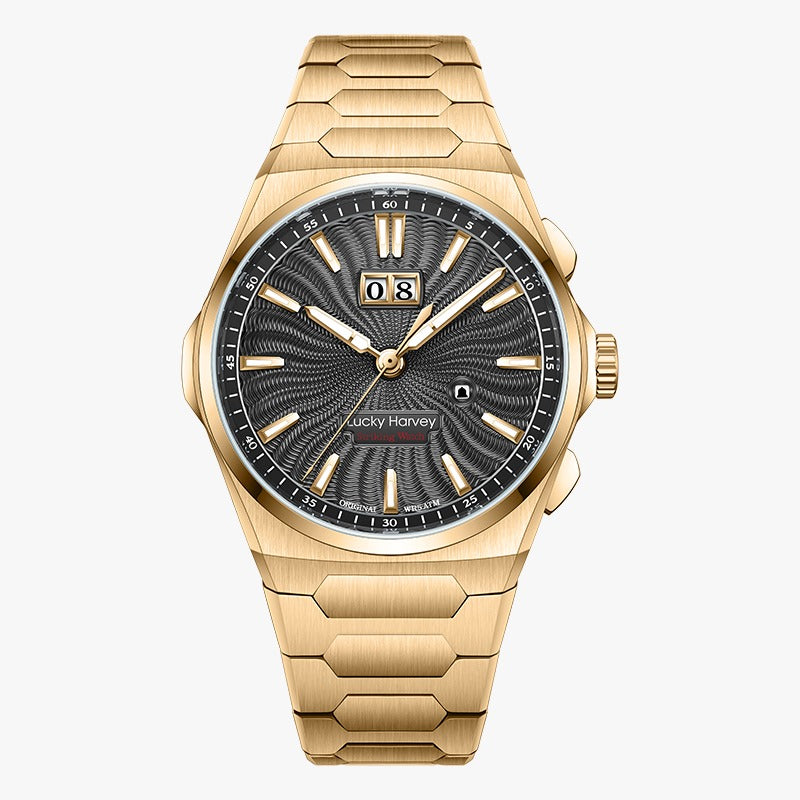 Authentic Lucky Harvey Sound of Nature Gold Black chiming automatic watch