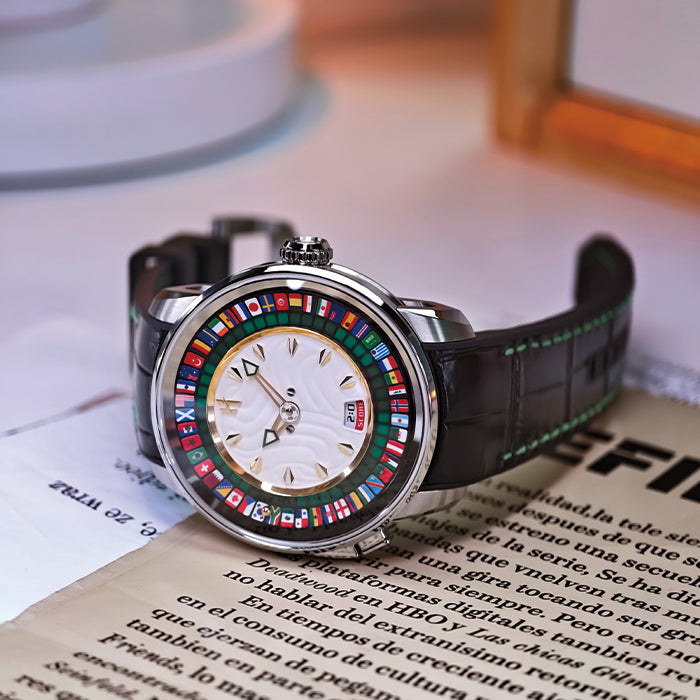 Sports Series Silver World Football Limited Edition Automatic Watch