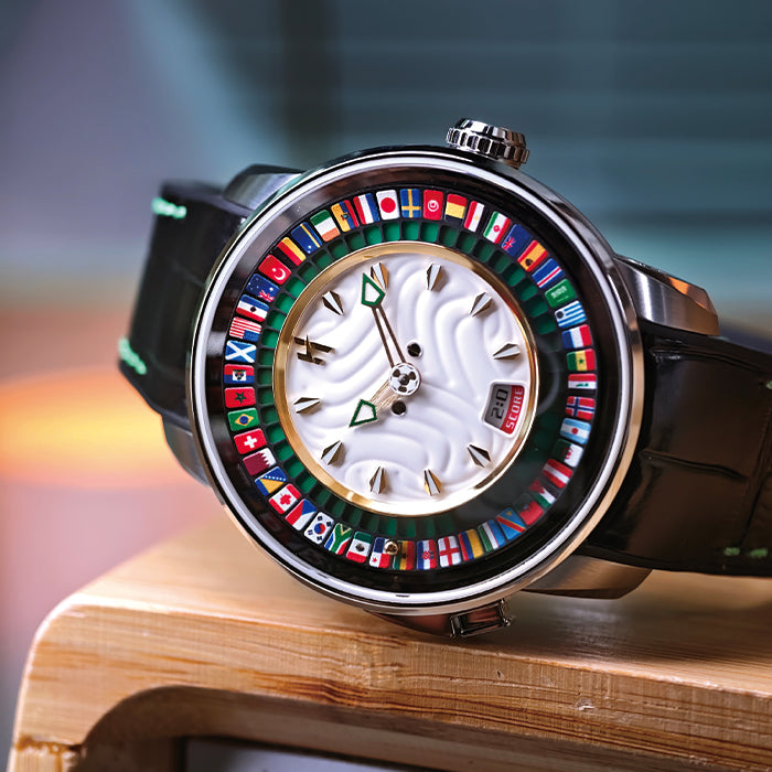 Sports Series Silver World Football Limited Edition Automatic Watch