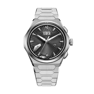 Wheat Ear Pattern Grade 5 Titanium Black Guilloché Chiming Watch 2.0