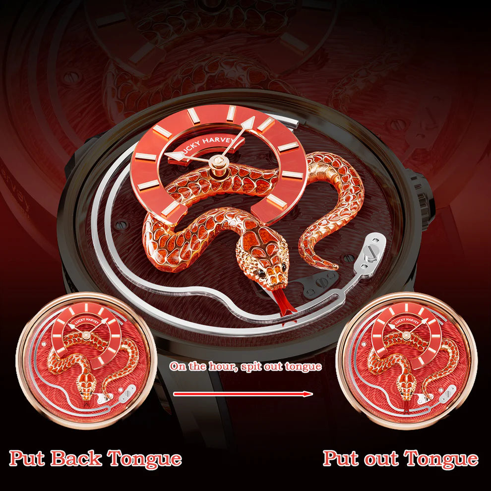 Craftmanship Series Red Enamel Snake Automatic Chiming Watch