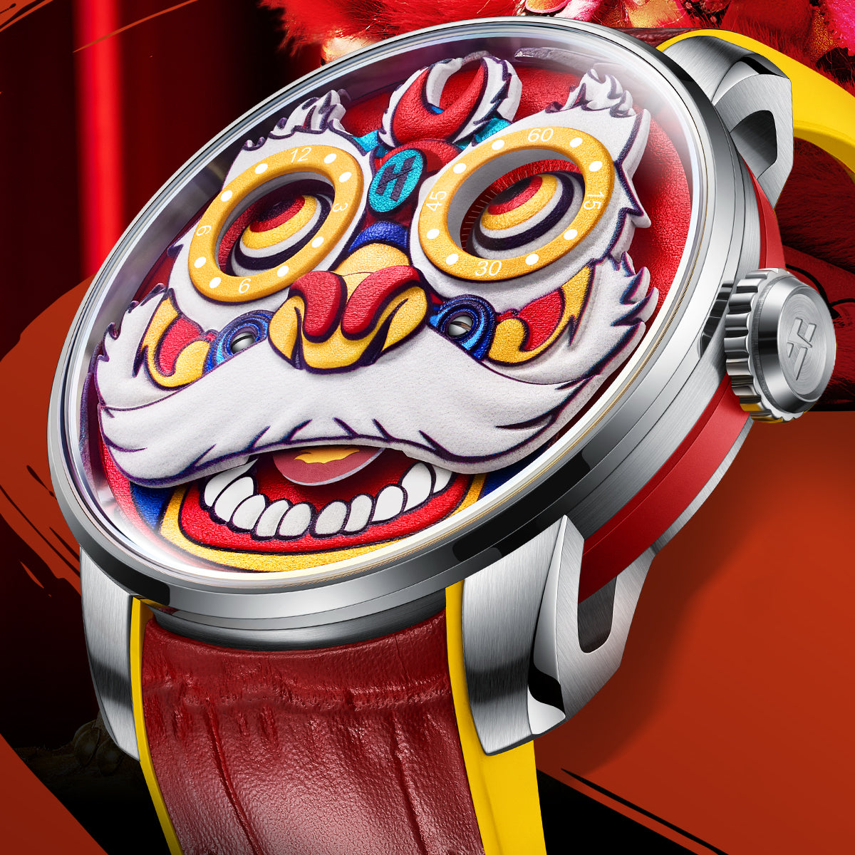 Fun Series Red Lion Dance Automatic Watch