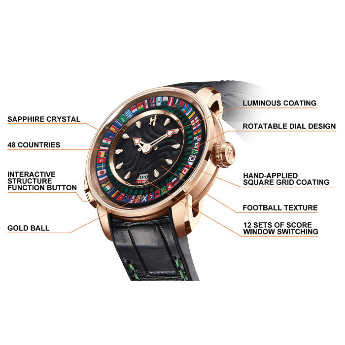 Sports Series Rose Gold World Football Limited Edition Automatic Watch