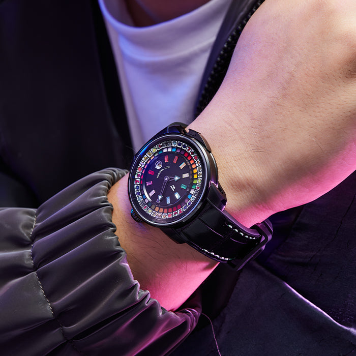 Casino Series Black Slots Machine Limited Edition Automatic Watch