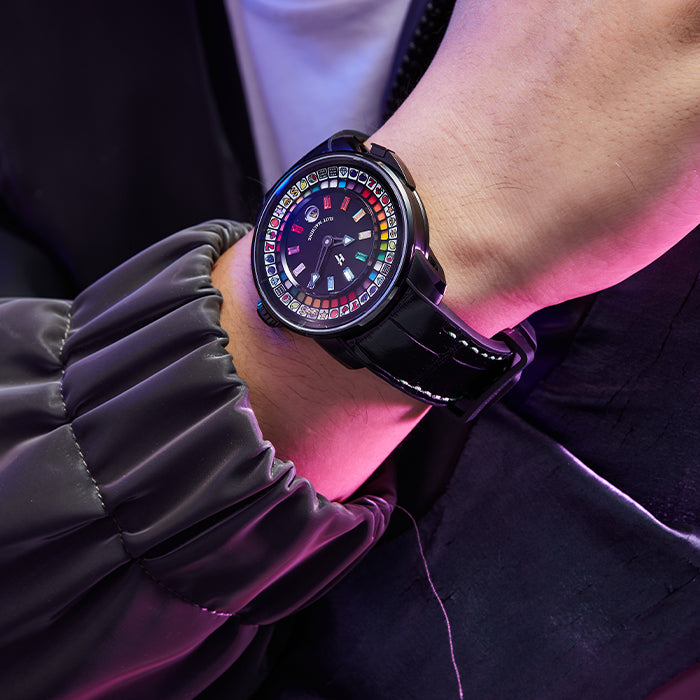 Casino Series Black Slots Machine Limited Edition Automatic Watch