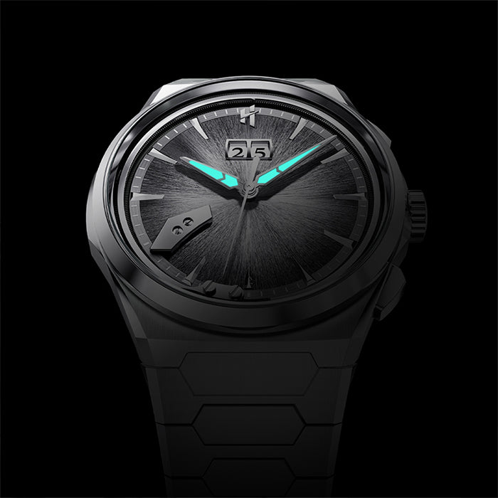 Sound Of Nature Hand-Engraved Brushed Dial Silver Titanium Chiming Limited Edition Automatic Watch