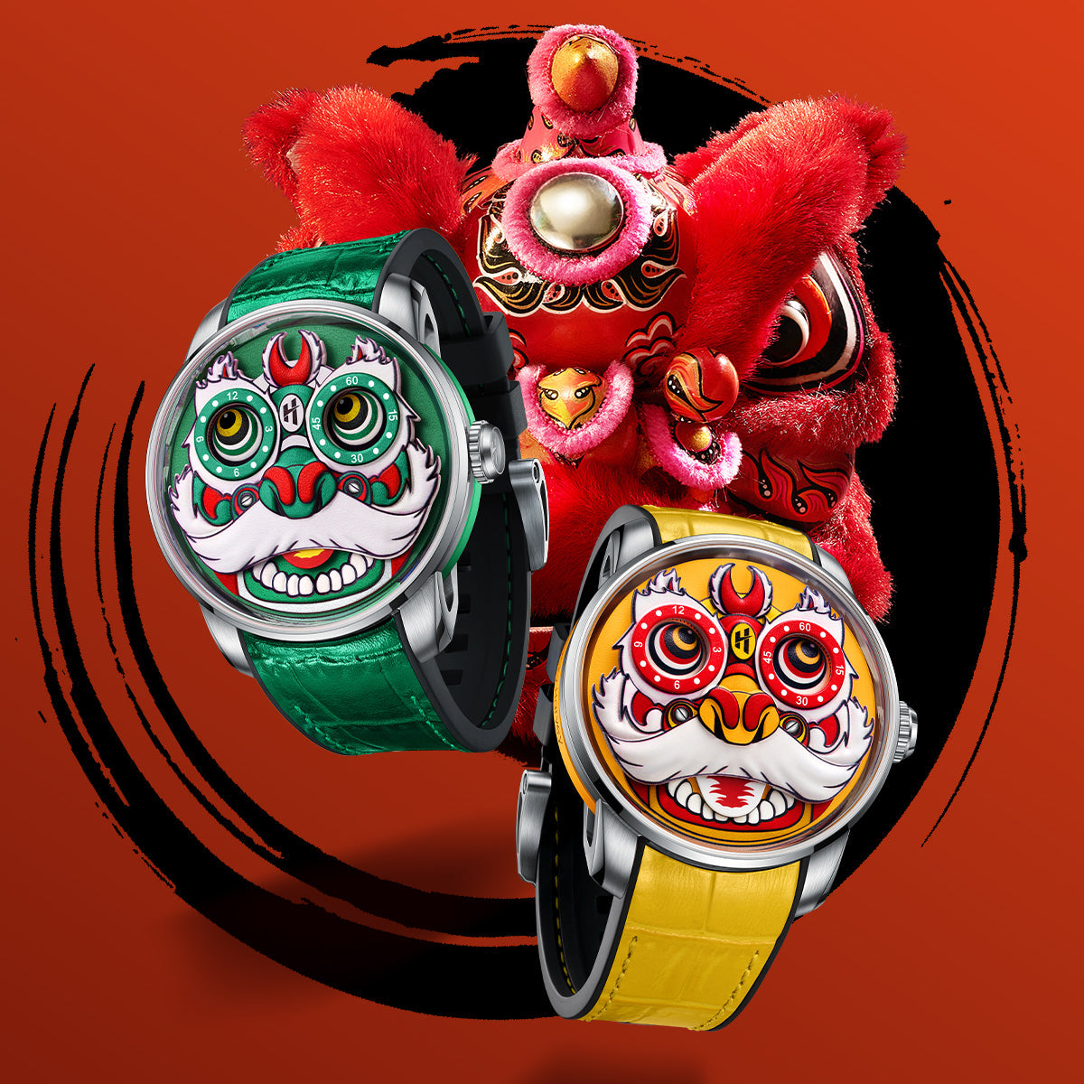 Fun Series Red Lion Dance Automatic Watch