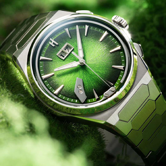 Sound Of Nature Hand-Engraved Brushed Dial Green Titanium Chiming Limited Edition Automatic Watch