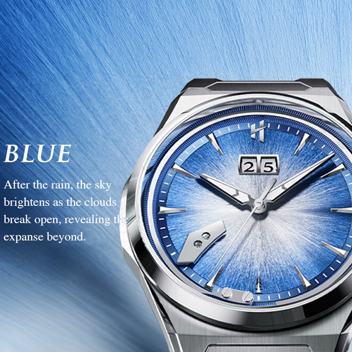 Sound Of Nature Hand-Engraved Brushed Dial Blue Titanium Chiming Limited Edition Automatic Watch