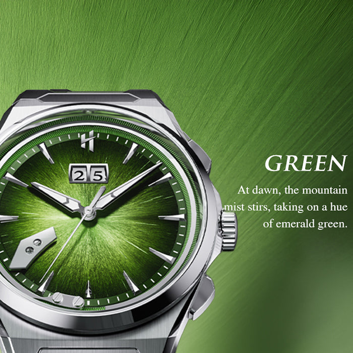 Sound Of Nature Hand-Engraved Brushed Dial Green Titanium Chiming Limited Edition Automatic Watch