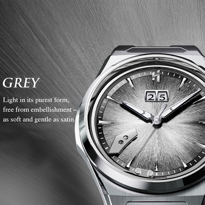 Sound Of Nature Hand-Engraved Brushed Dial Silver Titanium Chiming Limited Edition Automatic Watch