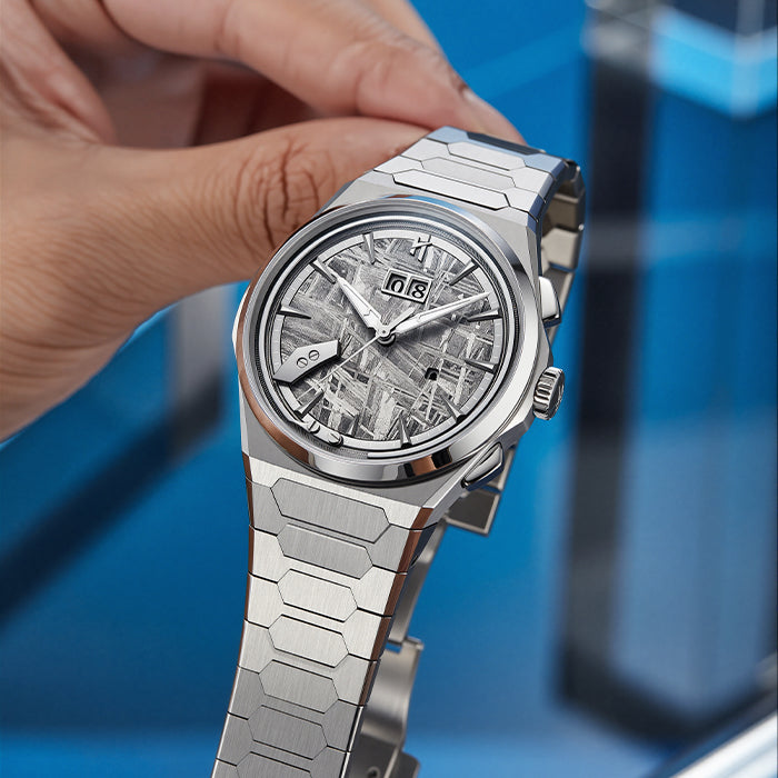 Sound Of Nature Muonionalusta Meteorite Dial Silver Titanium Chiming Limited Edition Automatic Watch