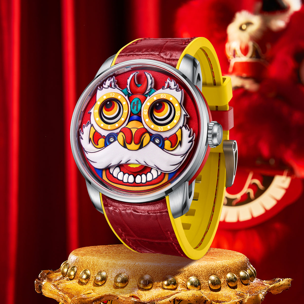 Fun Series Red Lion Dance Automatic Watch