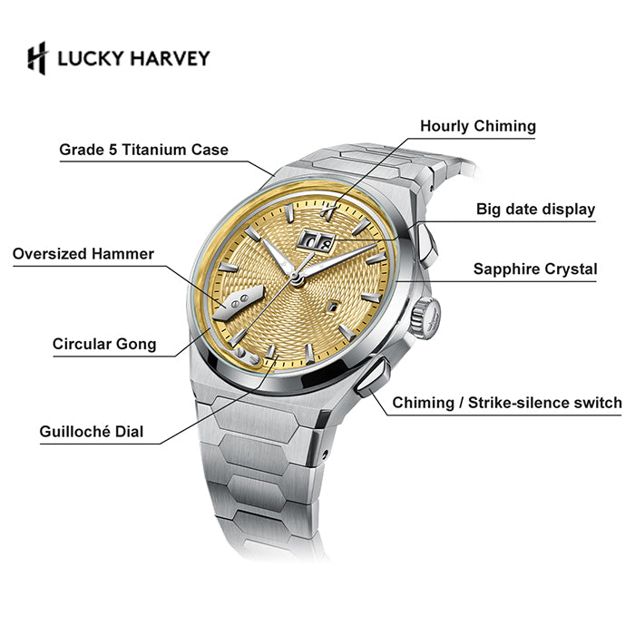 Sound Of Nature Guilloche Dial Yellow Titanium Chiming Limited Edition Automatic Watch
