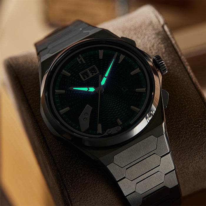 Sound Of Nature Guilloche Dial Ice Blue Titanium Chiming Limited Edition Automatic Watch