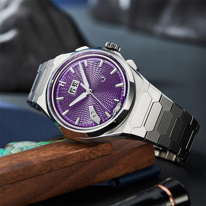 Sound Of Nature Guilloche Dial Purple Titanium Chiming Limited Edition Automatic Watch