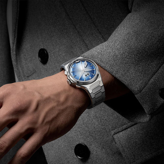 Sound Of Nature Hand-Engraved Brushed Dial Blue Titanium Chiming Limited Edition Automatic Watch