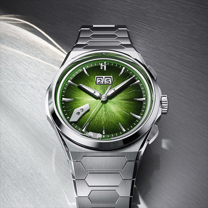 Sound Of Nature Hand-Engraved Brushed Dial Green Titanium Chiming Limited Edition Automatic Watch