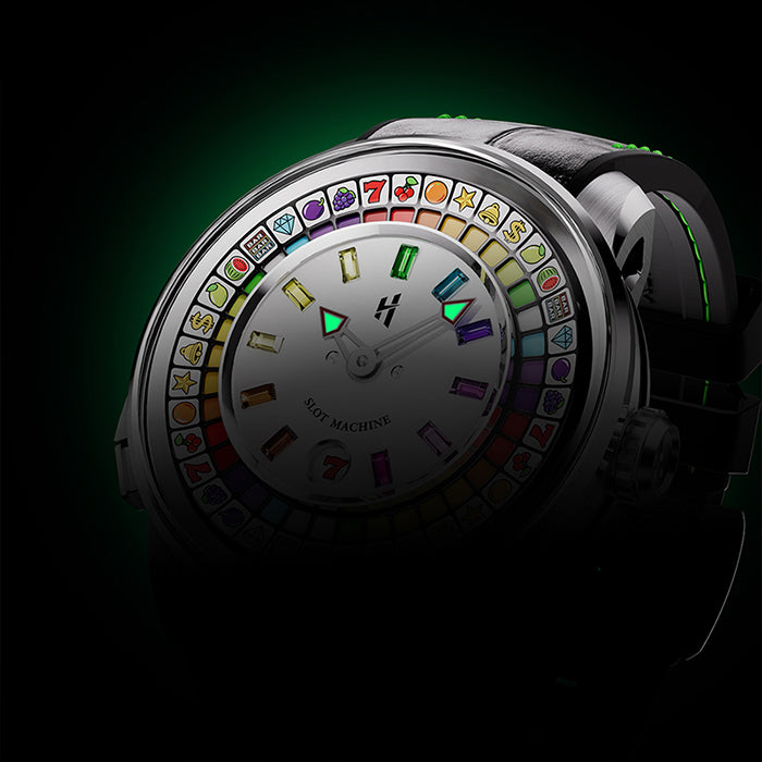 Casino Series Silver Slots Machine Limited Edition Automatic Watch