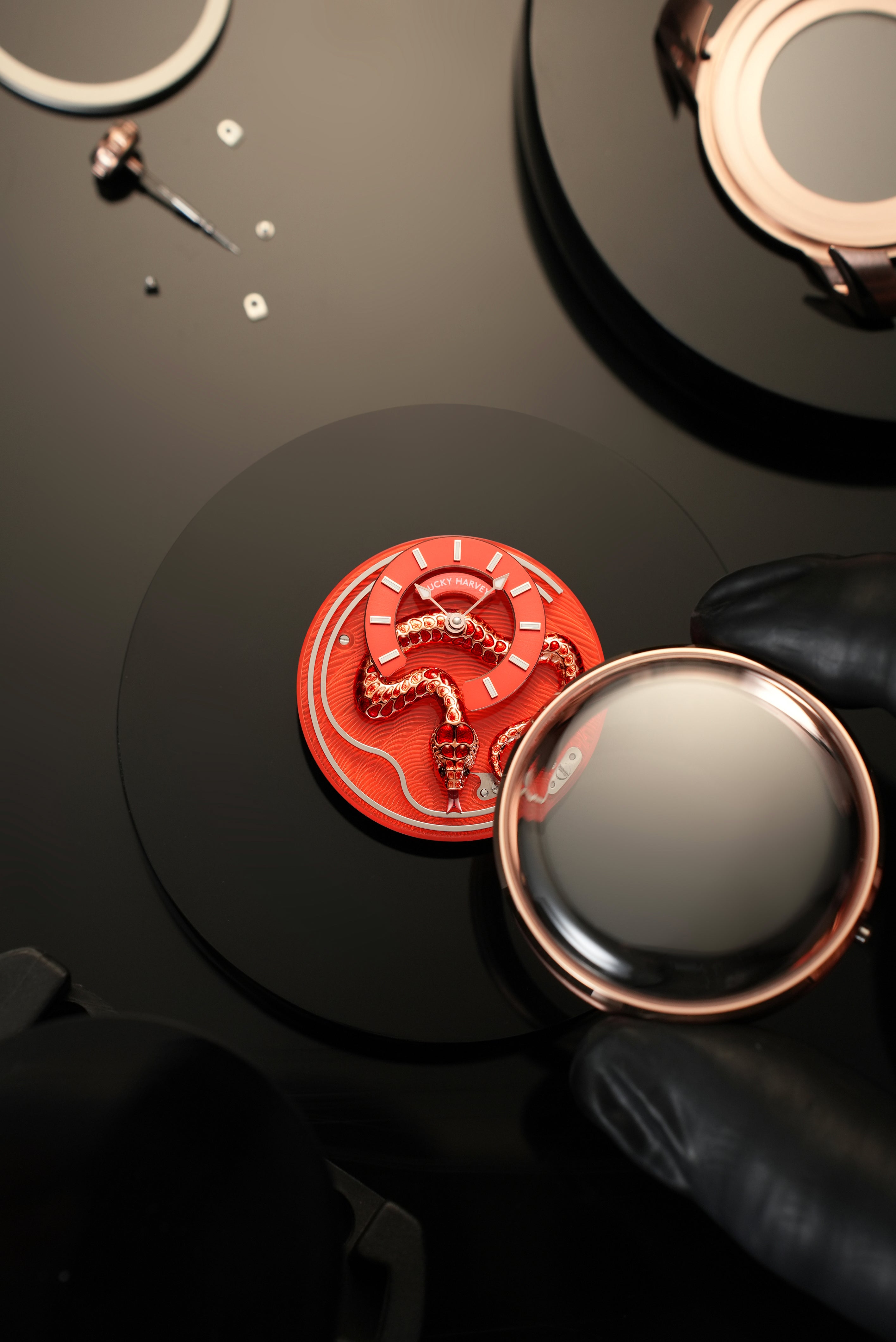 Craftmanship Series Red Enamel Snake Automatic Chiming Watch