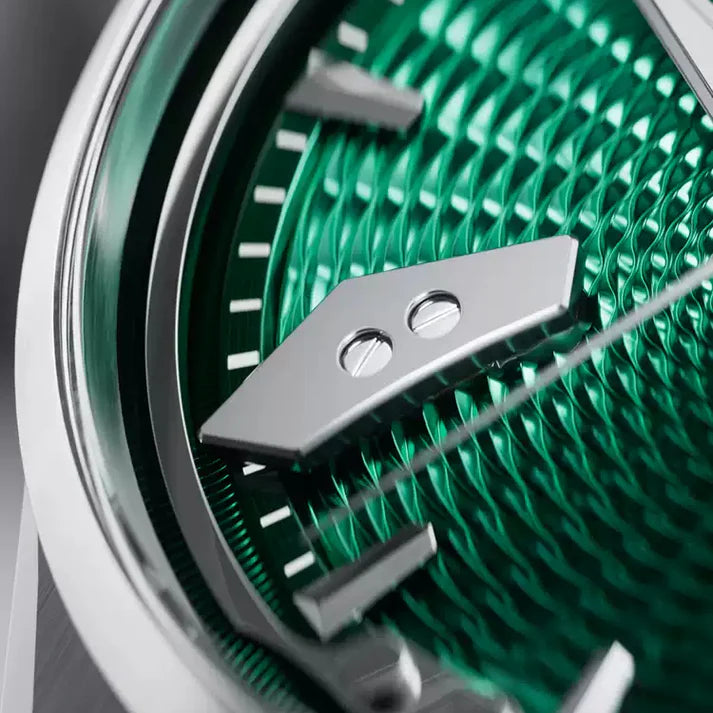Wheat Ear Pattern Grade 5 Titanium Guilloché Chiming Watch 2.0 – Green