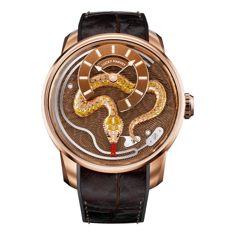 Craftmanship Series Rose Gold Enamel Snake Automatic Chiming Watch